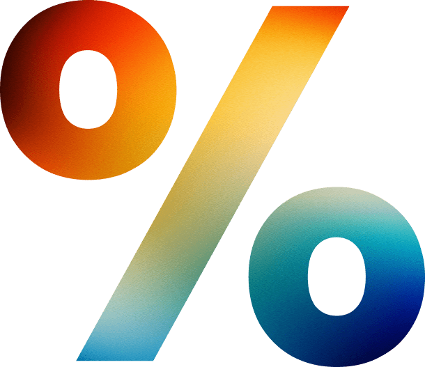 Ilustração percentual colorida